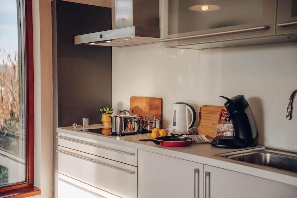 Design 3Bd Apartment Cooking Area In Architect Villa Praag Buitenkant foto